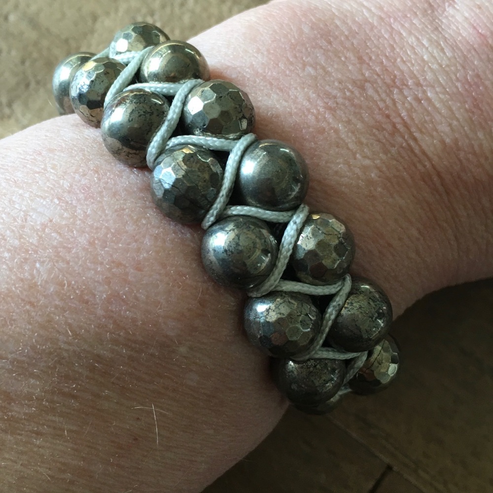 Pyrite bangle bracelet
